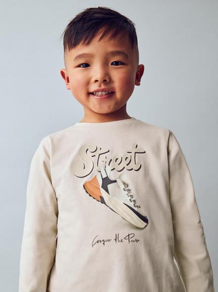 Mayoral Camiseta M/L "Street" 15-04079-056 Cereal