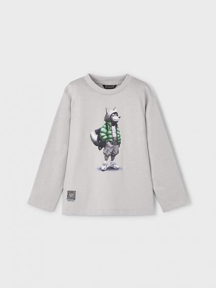 Mayoral Camiseta M/L "Wolf" 15-04083-010 Humo [3]
