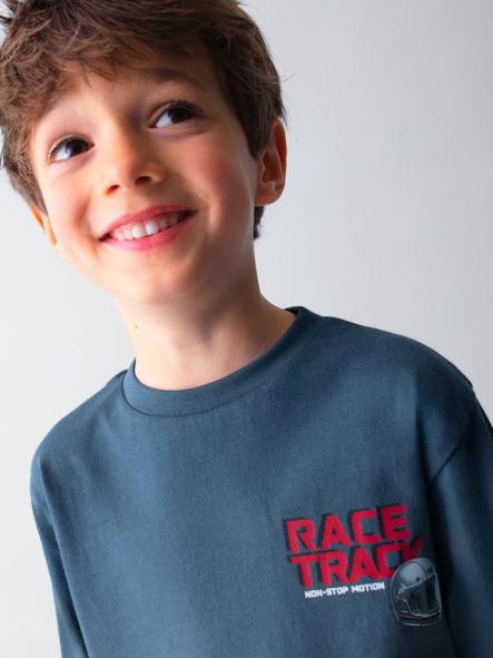 Mayoral Camiseta M/L "Race Track" 15-04084-015 Acero [2]