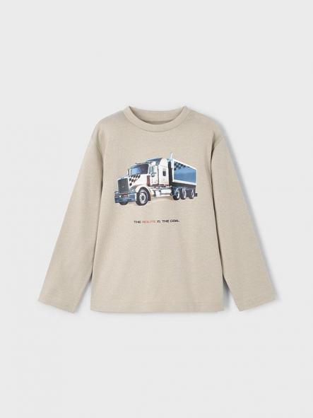 Mayoral Camiseta M/L "Truck" 15-04085-020 Visón [1]