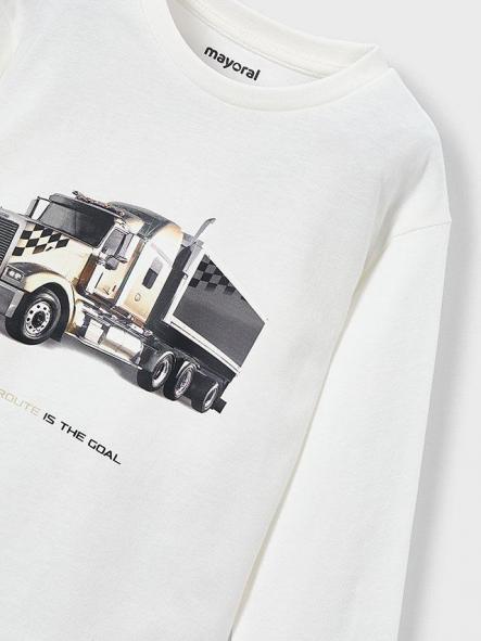 Mayoral Camiseta M/L "Truck" 15-04085-021 Nata [2]