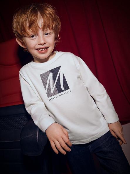 Mayoral Camiseta M/L Aplique 15-04086-026 Nata