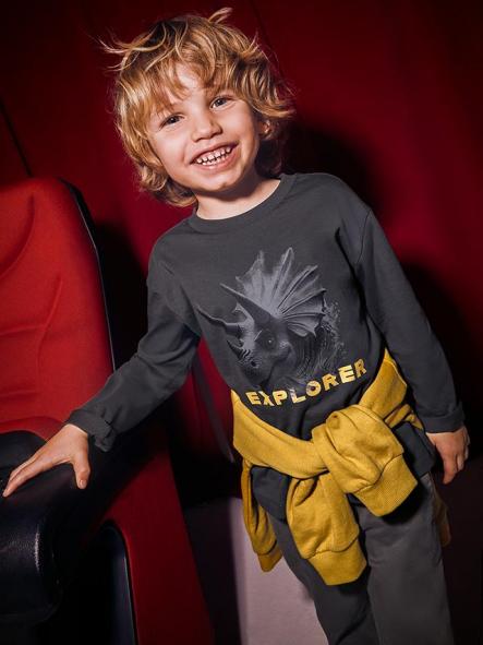 Mayoral Camiseta M/L "Explorer" 15-04090-046 Pizarra