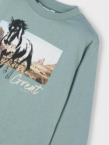 Mayoral Camiseta M/L Caballo 15-04093-057 Glaciar [2]