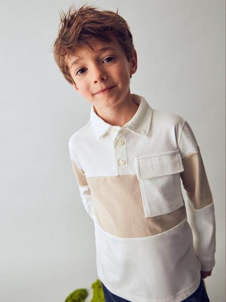 Mayoral Polo M/L Color Block 15-04121-020 Nata
