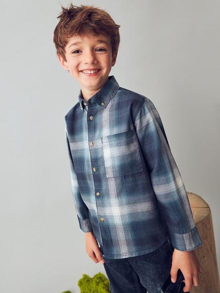 Mayoral Camisa M/L Cuadros 15-04127-003 Marino