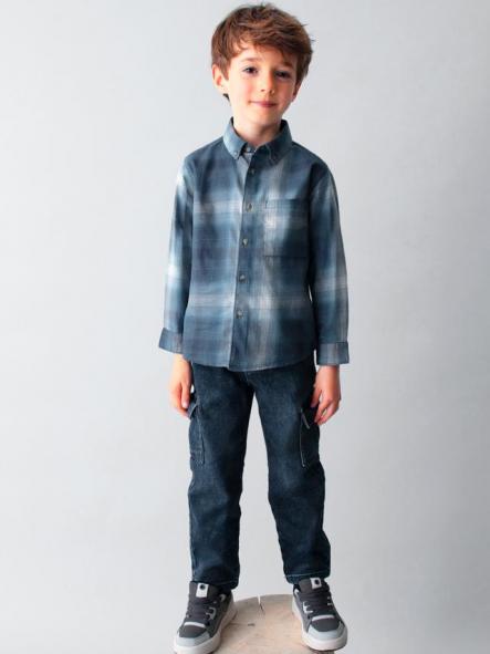 Mayoral Camisa M/L Cuadros 15-04127-003 Marino [2]