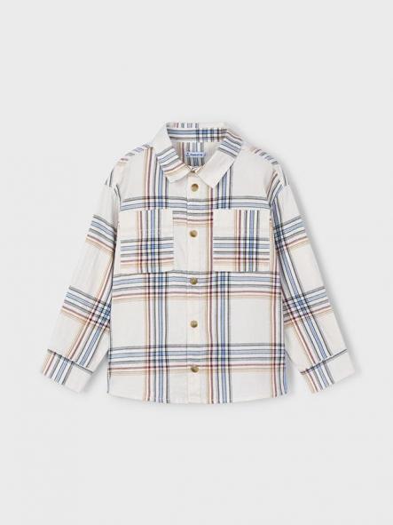 Mayoral Camisa M/L Cuadros 15-04128-035 Cereal [2]