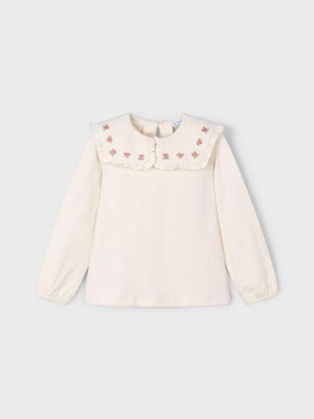 Mayoral Blusa Punto Cuello Volantes 15-04134-031 Macchiato