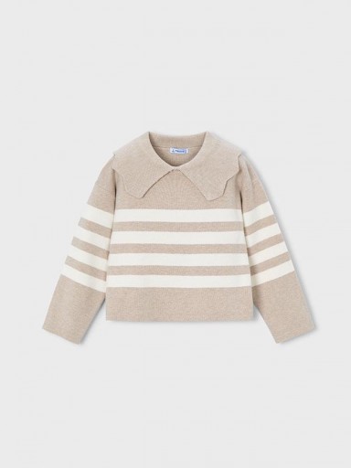 Mayoral Jersey Rayas Cuello 15-04301-046 Toffe