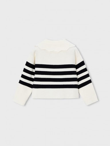 Mayoral Jersey Rayas Cuello 15-04301-047 Macchiato [1]