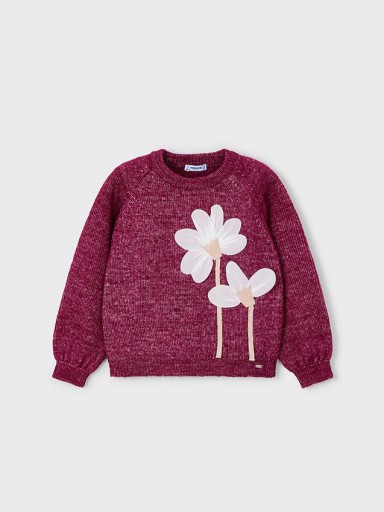 Mayoral Jersey Flores Aplique 15-04308-092 Cereza