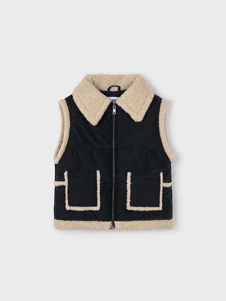 Mayoral Chaleco Contrastes Borrego 15-04313-017 Negro [1]