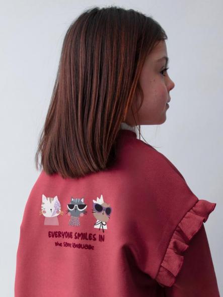 Mayoral Pullover Volante Mangas 15-04433-034 Cereza