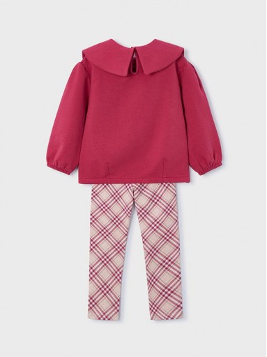 Mayoral Conjunto Pullover Leggings cuadro 15-04723-043 Cereza [1]