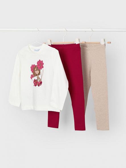Mayoral Conjunto Leggings 2 Pantalones 15-04724-048 Cereza