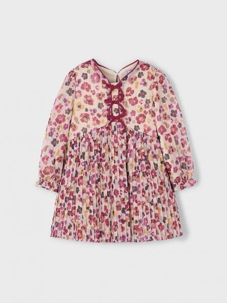 Mayoral Vestido Plisado Estampado 15-04917-046 Cereza [3]