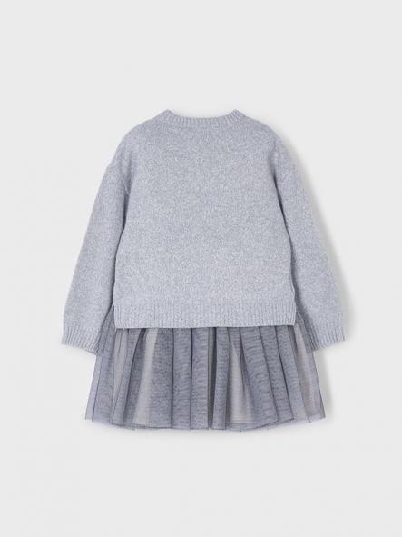 Mayoral Vestido Tricot Combinado 15-04918-029 Plata.vig [3]