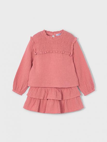 Mayoral Conjunto Falda Algodon Plumeti 15-04933-072 Sienna