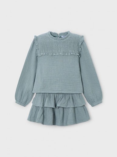 Mayoral Conjunto Falda Algodon Plumeti 15-04933-073 Salvia [1]