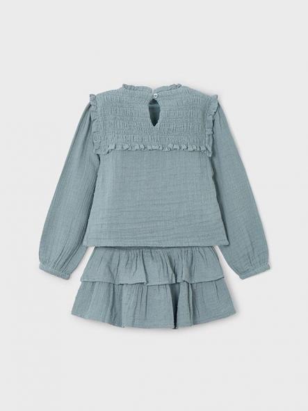 Mayoral Conjunto Falda Algodon Plumeti 15-04933-073 Salvia [2]