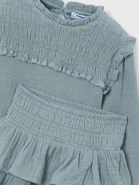 Mayoral Conjunto Falda Algodon Plumeti 15-04933-073 Salvia [3]