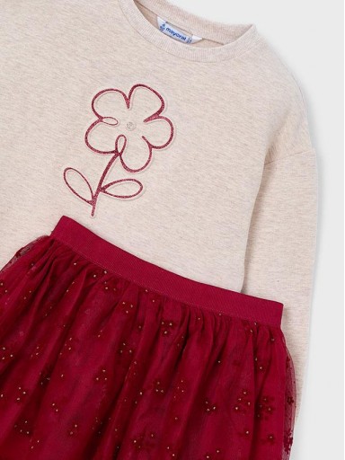 Mayoral Conjunto Falda Tul Fantasía 15-04936-078 Cereza [2]