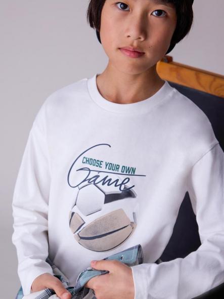 Mayoral Camiseta M/L Photoprint 15-07003-024 Nata [1]