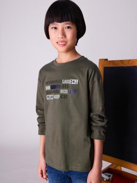 Mayoral Camiseta M/L Embossed 15-07012-042 Oliva [1]