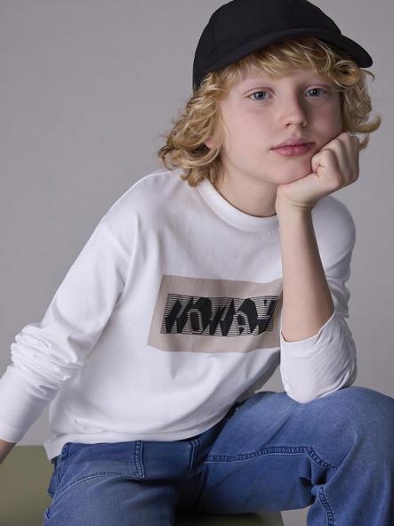 Mayoral Camiseta M/L "Nomad" 15-07013-049 Nata