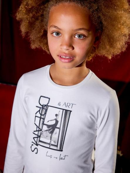 Mayoral Camiseta M/L Bordados 15-07017-084 Nata [1]