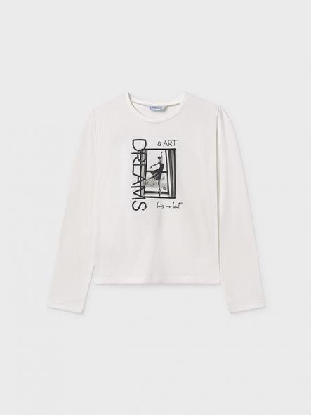 Mayoral Camiseta M/L Bordados 15-07017-084 Nata [3]
