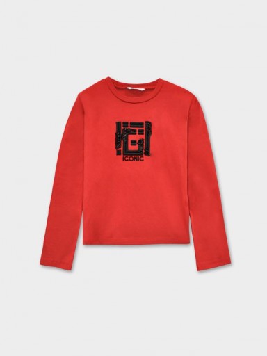 Mayoral Camiseta M/L Bordada 15-07018-091 Rojo