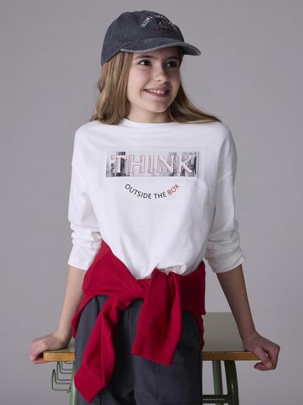 Mayoral Camiseta M/L Grafica 15-07021-094 Nata
