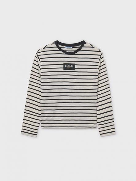 Mayoral Camiseta M/L Niñi Rayas Oversize 15-07027-010 Mac.negro [3]