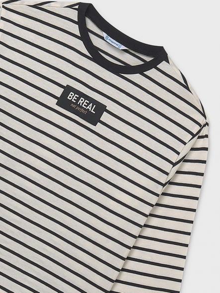 Mayoral Camiseta M/L Niñi Rayas Oversize 15-07027-010 Mac.negro [5]