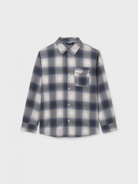 Mayoral Camisa M/L Cuadros Franela 15-07108-053 Gris [1]