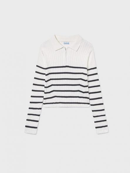 Mayoral Polo M/L Tricot 15-07195-048 Crudo.Negro [0]