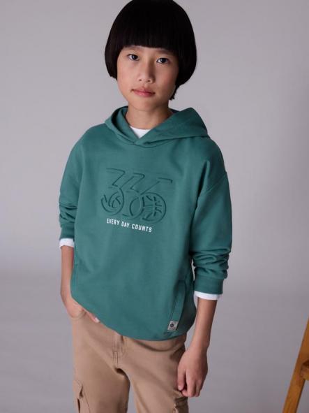 Mayoral Pullover Embossed Con Capucha 15-07401-073 Pino