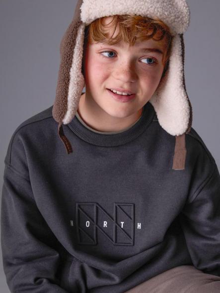 Mayoral Pullover Embossed Sin Capucha 15-07405-090 Sombra [1]