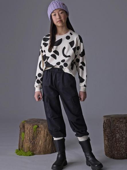 Mayoral Pantalón Largo Jogger Cargo 15-07578-091 Negro