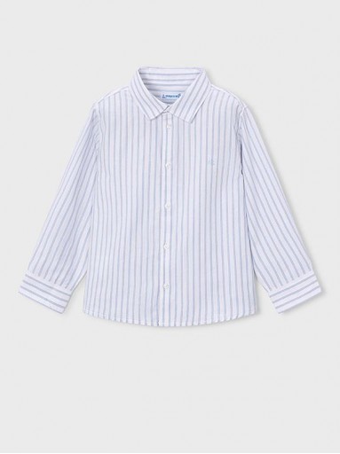 Mayoral Camisa M/L Básica 16-00146-054 Bco-Celeste [0]