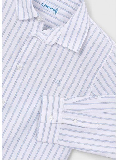 Mayoral Camisa M/L Básica 16-00146-054 Bco-Celeste [2]