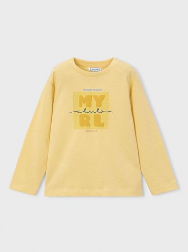 Mayoral Camiseta M/L Básica 16-00173-086 Maíz  [1]