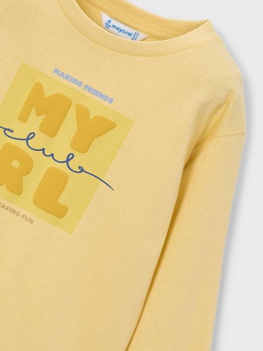 Mayoral Camiseta M/L Básica 16-00173-086 Maíz  [3]