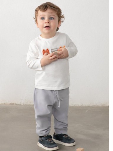 Mayoral Pantalón Felpa Básico Puños 16-00704-048 Gris