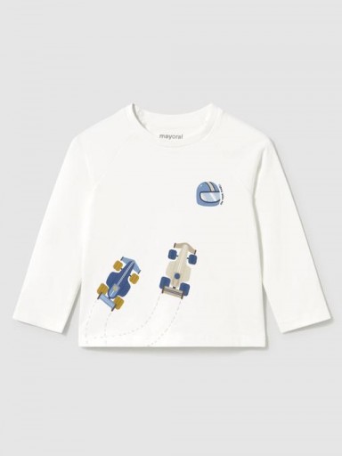 Mayoral Camiseta M/L Carreras 16-02007-078 Nata [1]