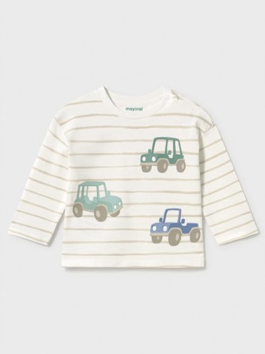 Mayoral Camiseta M/L Rayas Y Print 16-02011-046 Topo [0]