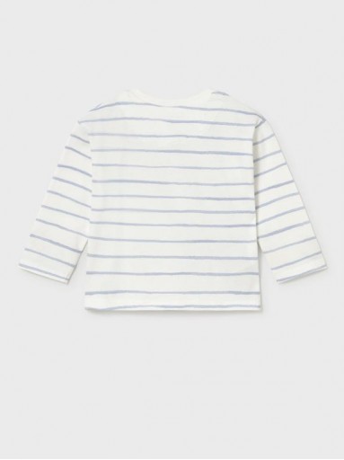 Mayoral Camiseta M/L Rayas Y Print 16-02011-047 Celeste [2]