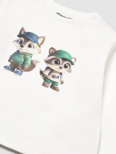 Mayoral Camiseta M/L Amigos 16-02013-010 Nata [2]